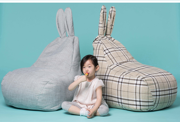 式雅痞风兔子懒人沙发 唯美好看凯发K8旗舰厅创意办公家具日(图1)